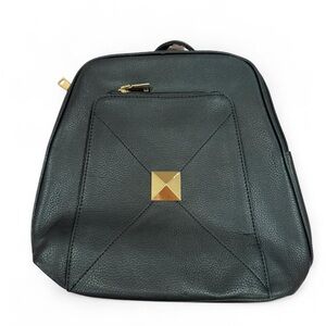 Elegant Black Leather Backpack